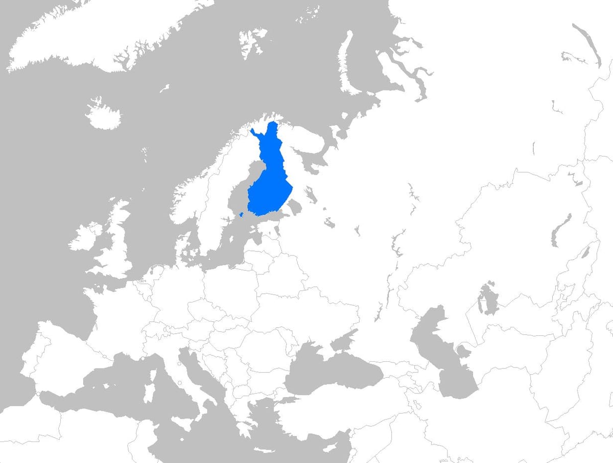 ფინეთი ევროპის რუკა