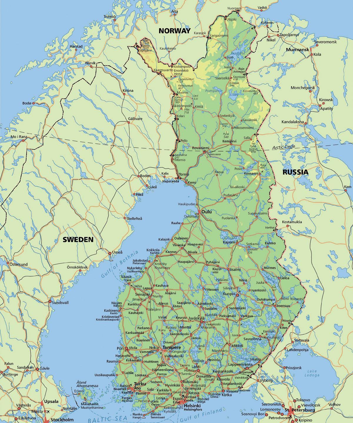 რუკა arctic circle ფინეთი