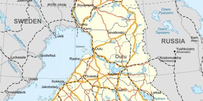 რუკა ფინეთის პოლიტიკური