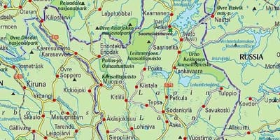 რუკა ფინეთი და lapland