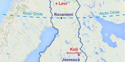 ფინეთის levi რუკა